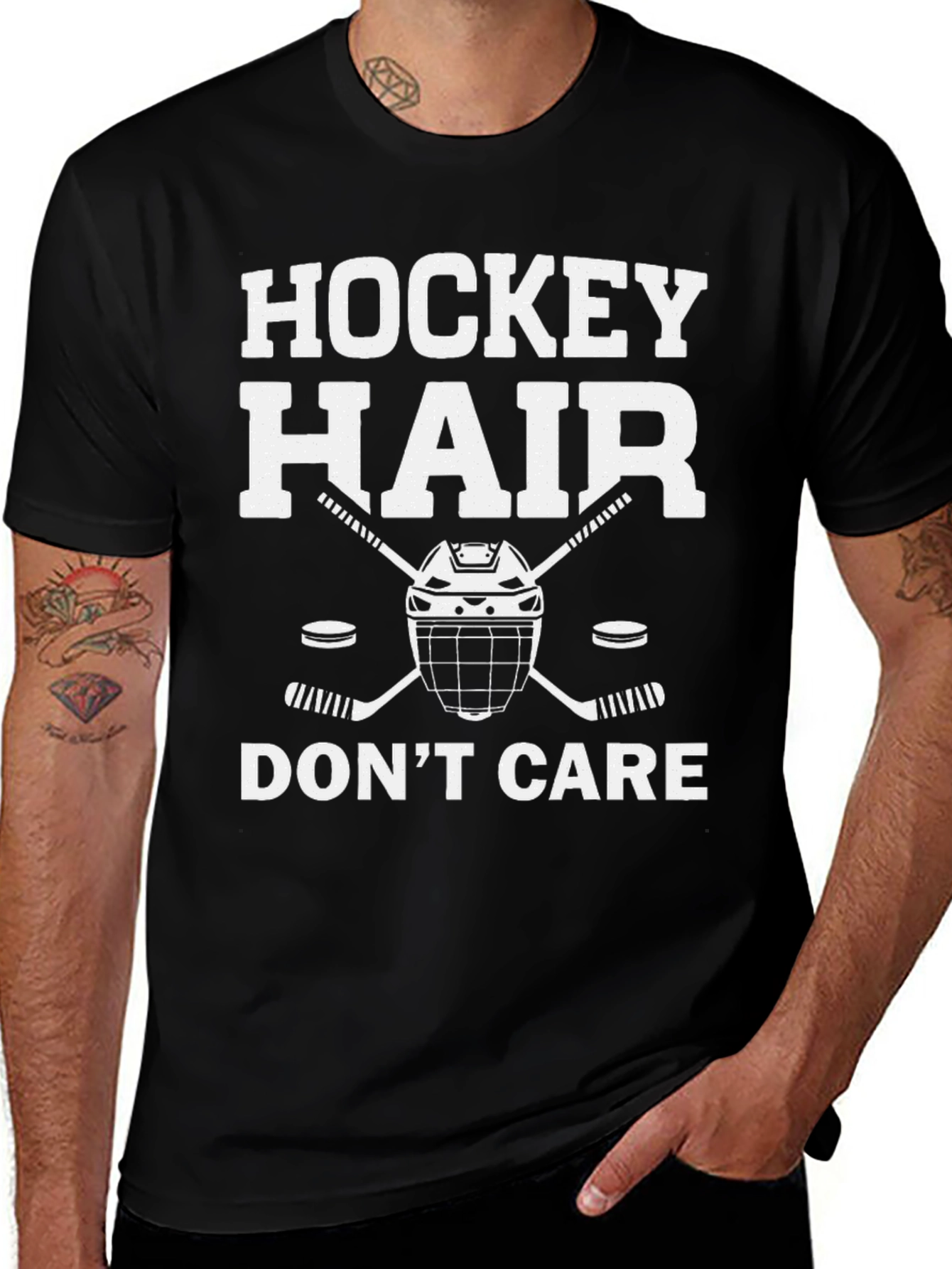 Hockey Hair Dont Care T-Shirt