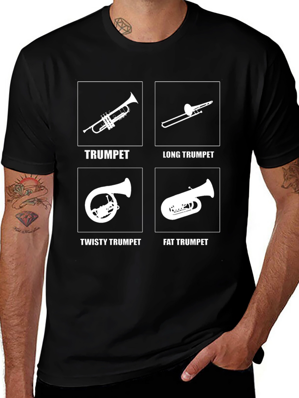 Funny Trumpet T-Shirt - Novelty Band Instrument Tee
