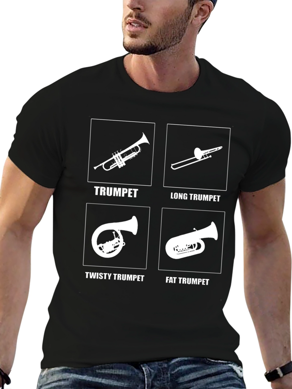 Funny Trumpet T-Shirt - Novelty Band Instrument Tee