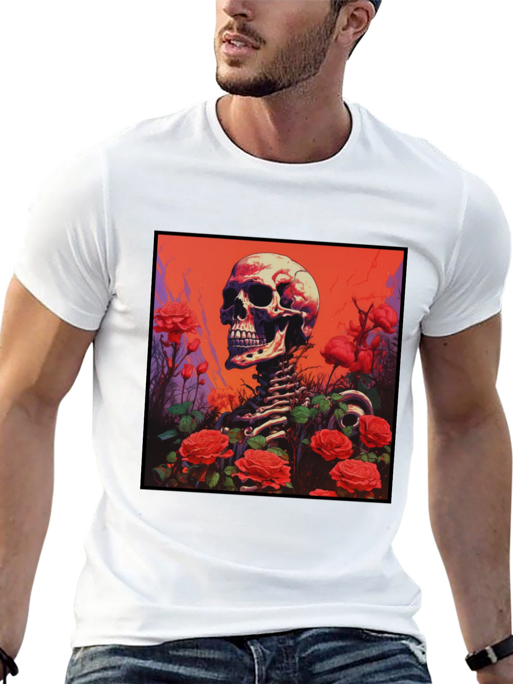 Skeleton & Roses Graphic Tee