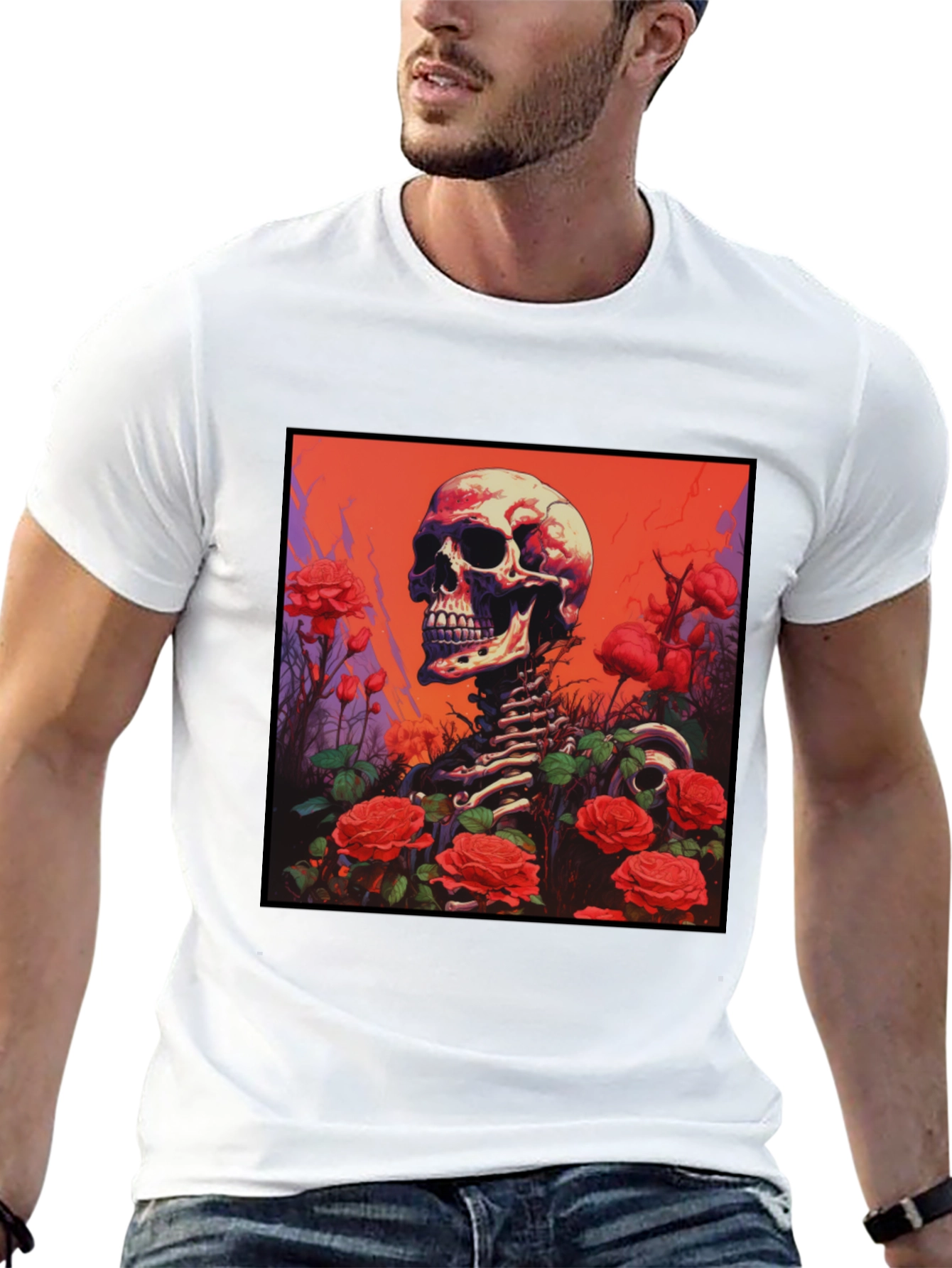 Skeleton & Roses Graphic Tee