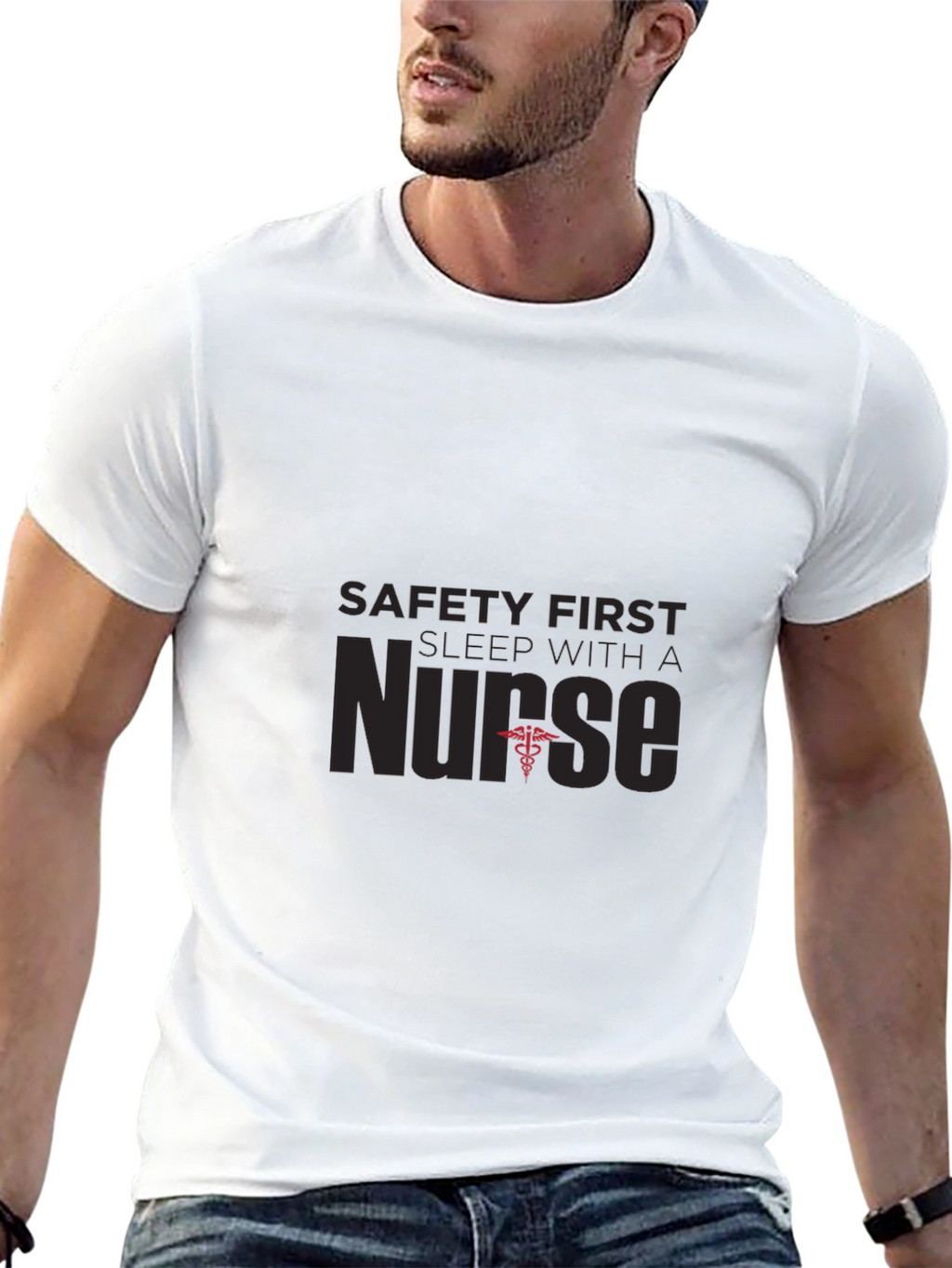 Safety First Sleep With a Nurse T-Shirt