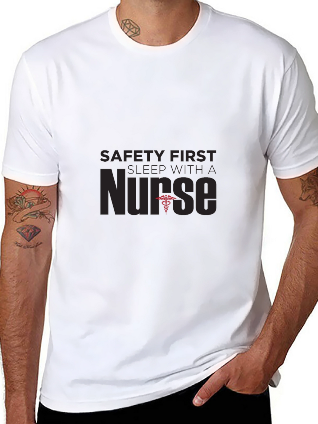 Safety First Sleep With a Nurse T-Shirt