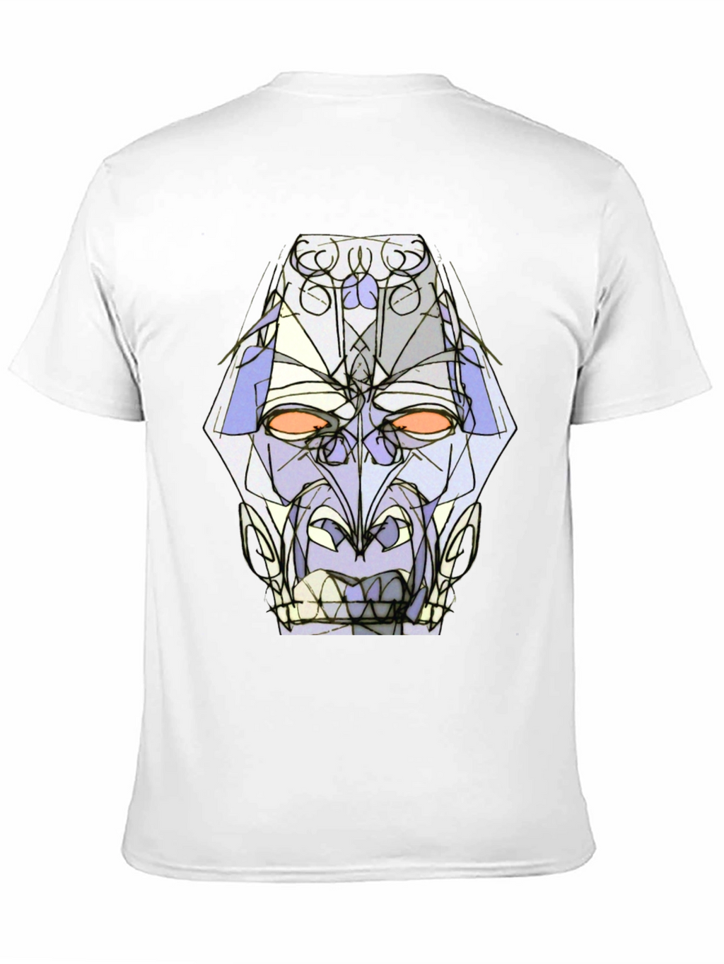 Abstract Geometric Face Graphic Tee