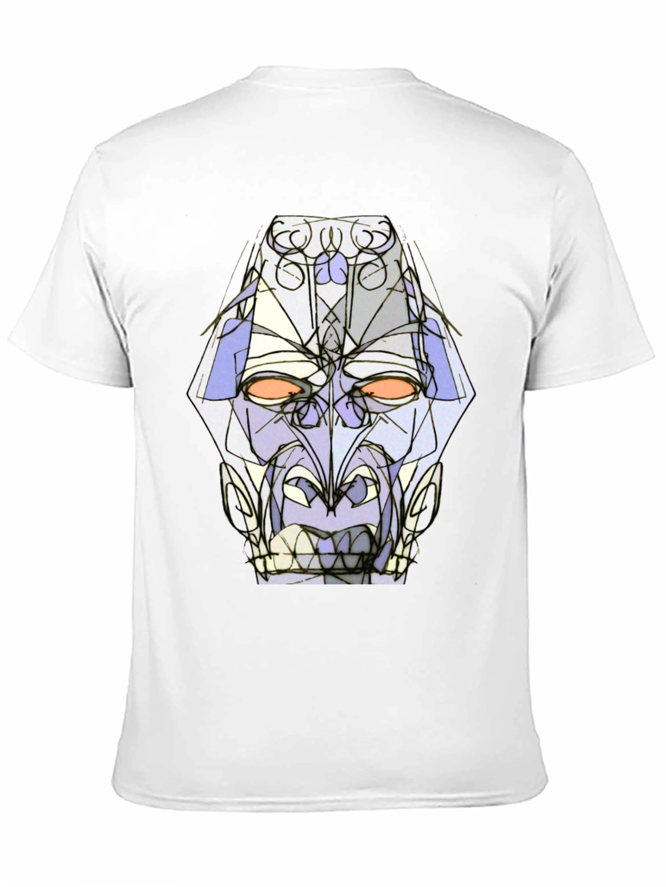 Abstract Geometric Face Graphic Tee