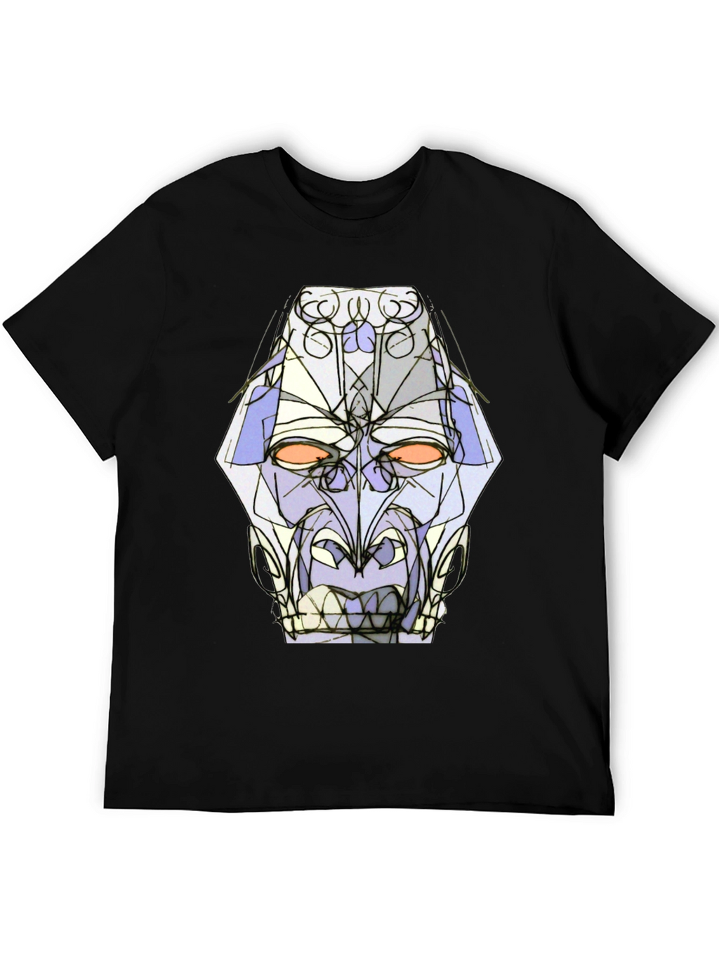 Abstract Geometric Face Graphic Tee