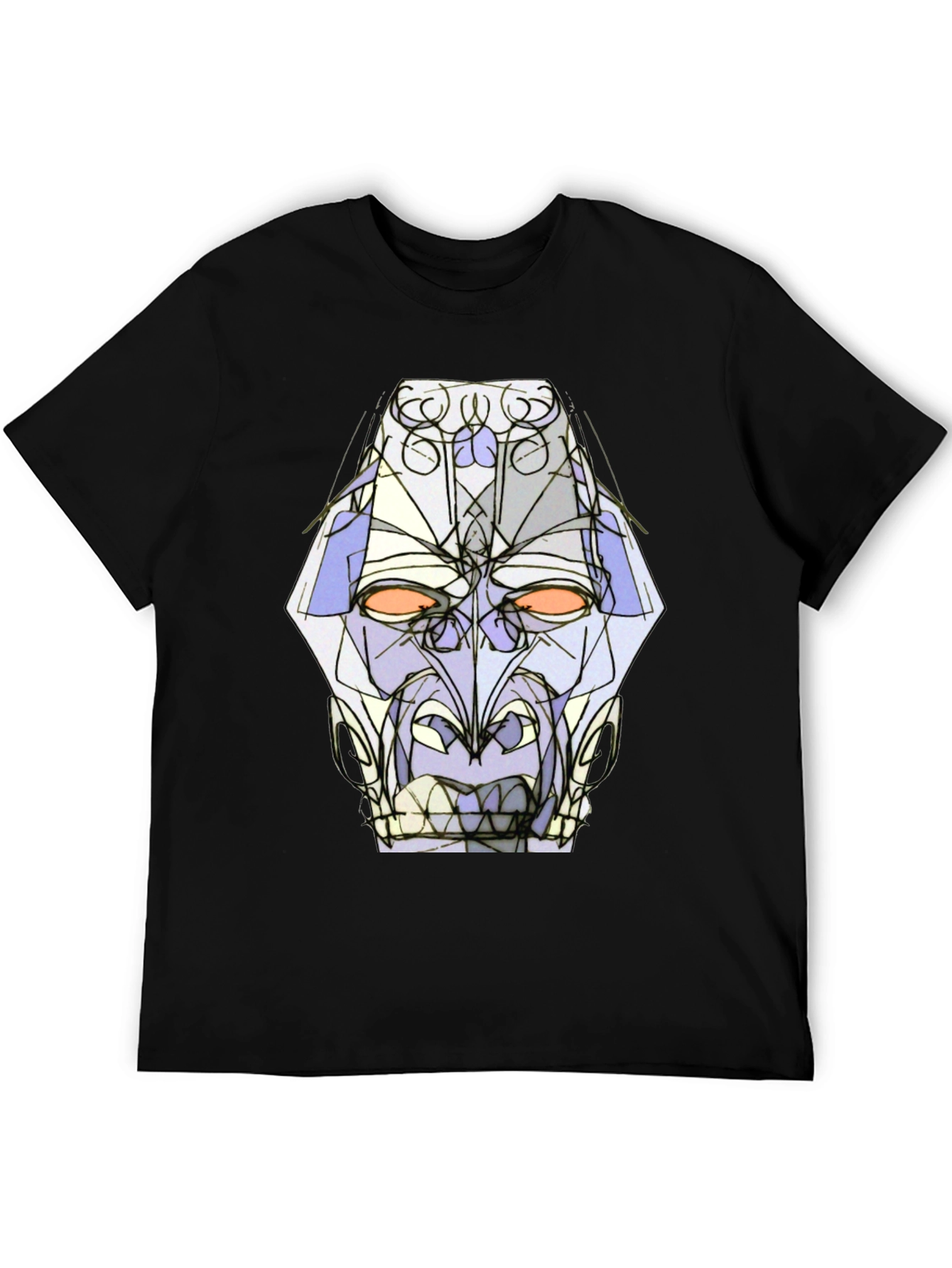 Abstract Geometric Face Graphic Tee