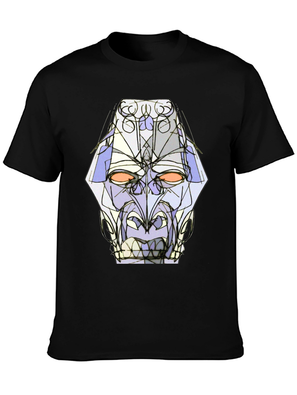 Abstract Geometric Face Graphic Tee