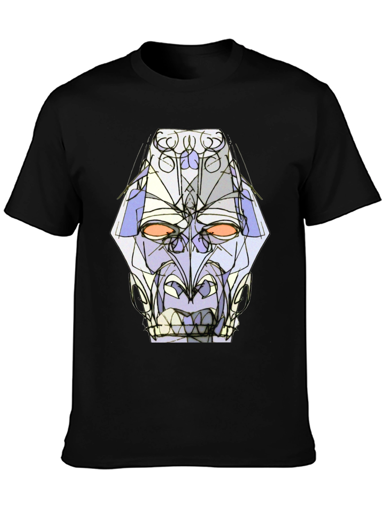 Abstract Geometric Face Graphic Tee