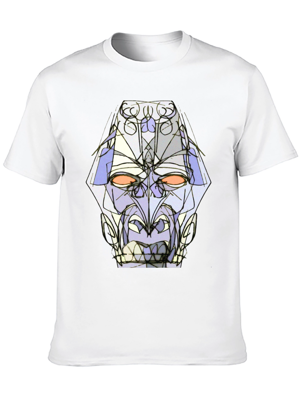 Abstract Geometric Face Graphic Tee