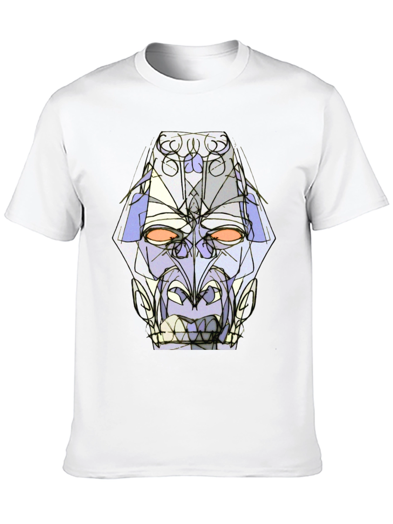 Abstract Geometric Face Graphic Tee