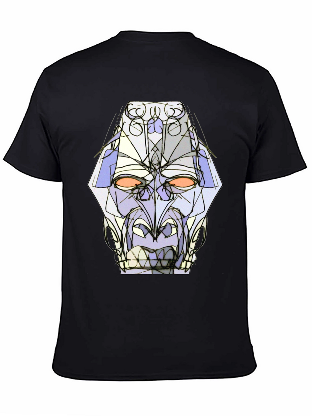 Abstract Geometric Face Graphic Tee