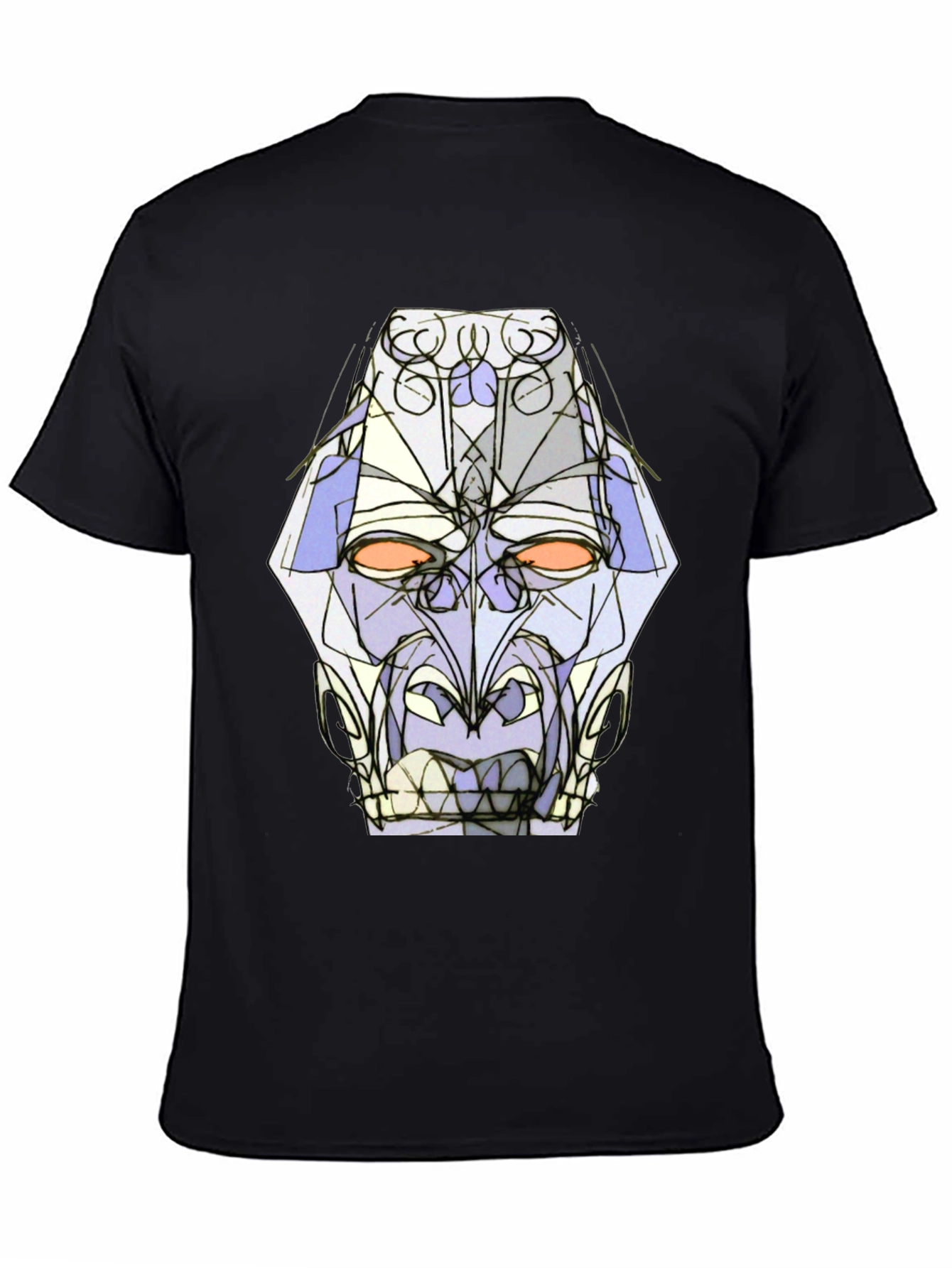 Abstract Geometric Face Graphic Tee