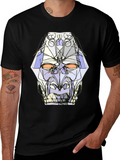 Abstract Geometric Face Graphic Tee