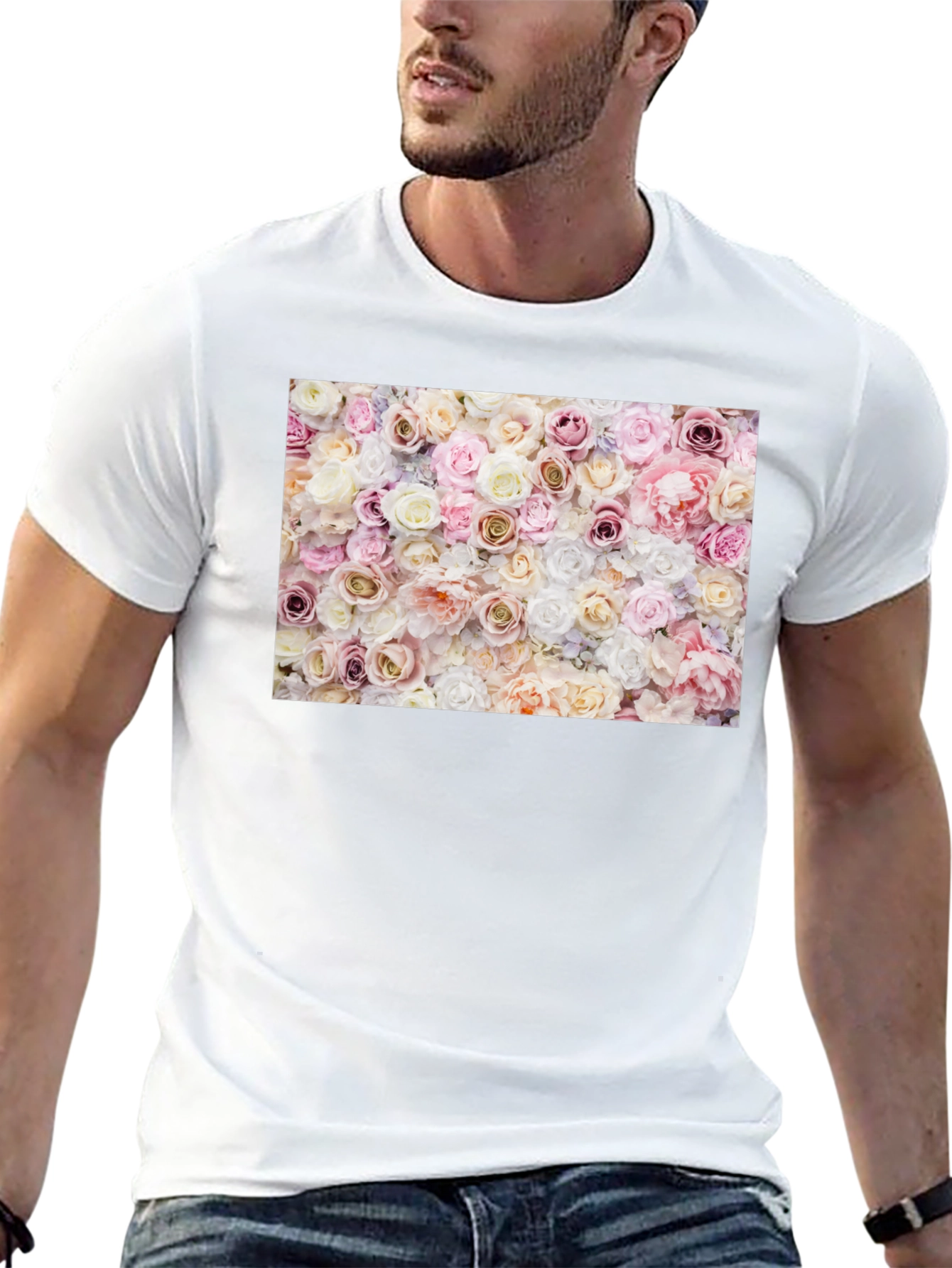 Floral Roses Graphic Print T-Shirt