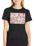 Floral Roses Graphic Print T-Shirt