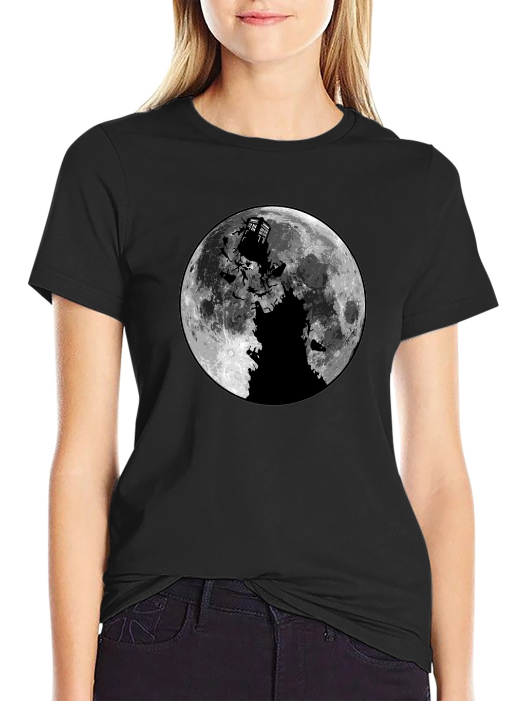 Doctor Who Inspired Moon T-Shirt