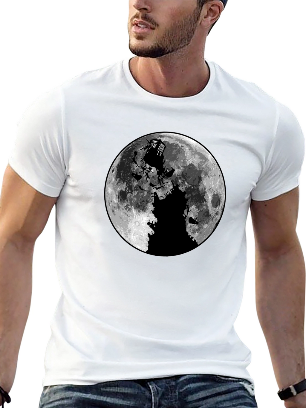 Doctor Who Inspired Moon T-Shirt