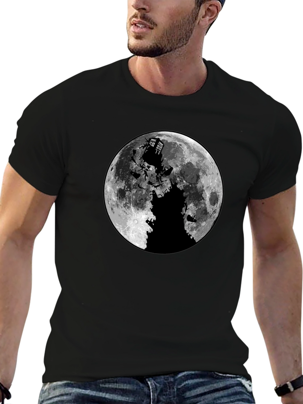 Doctor Who Inspired Moon T-Shirt