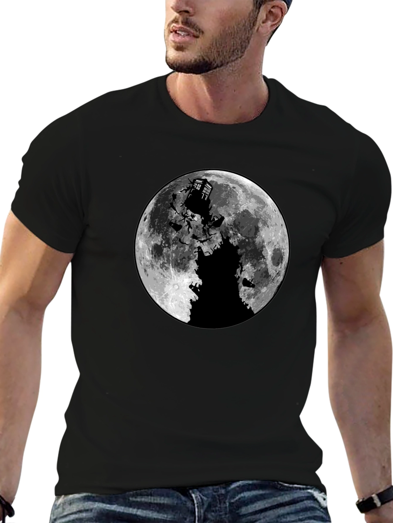 Doctor Who Inspired Moon T-Shirt