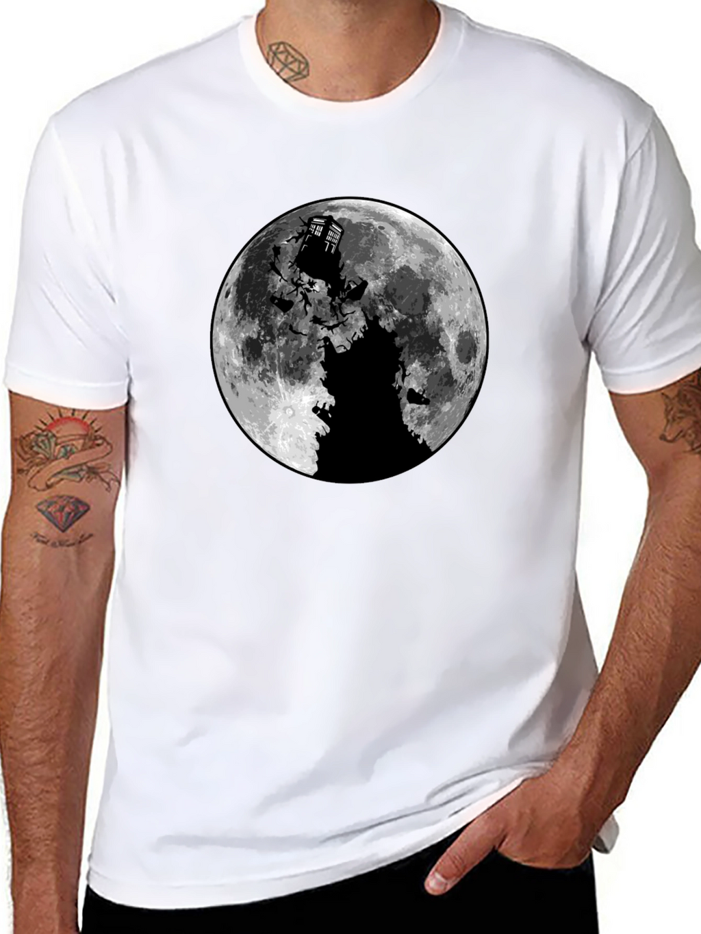 Doctor Who Inspired Moon T-Shirt