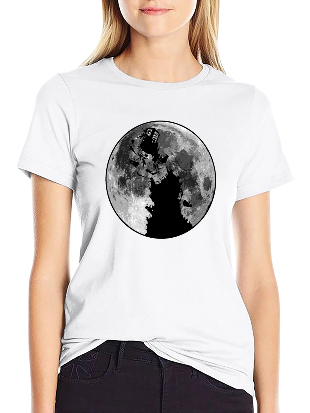 Doctor Who Inspired Moon T-Shirt