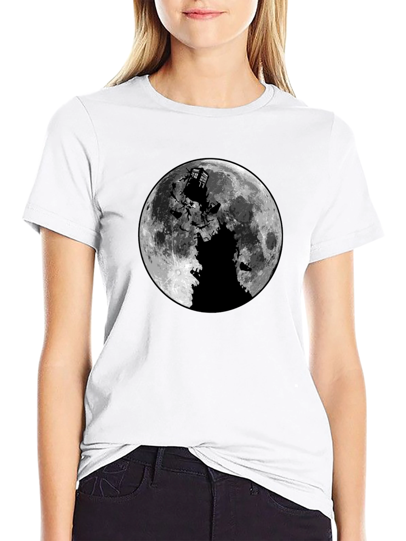 Doctor Who Inspired Moon T-Shirt