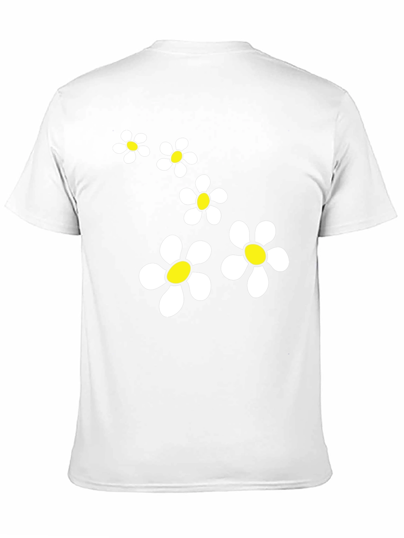 Daisy Flower Graphic Black T-Shirt