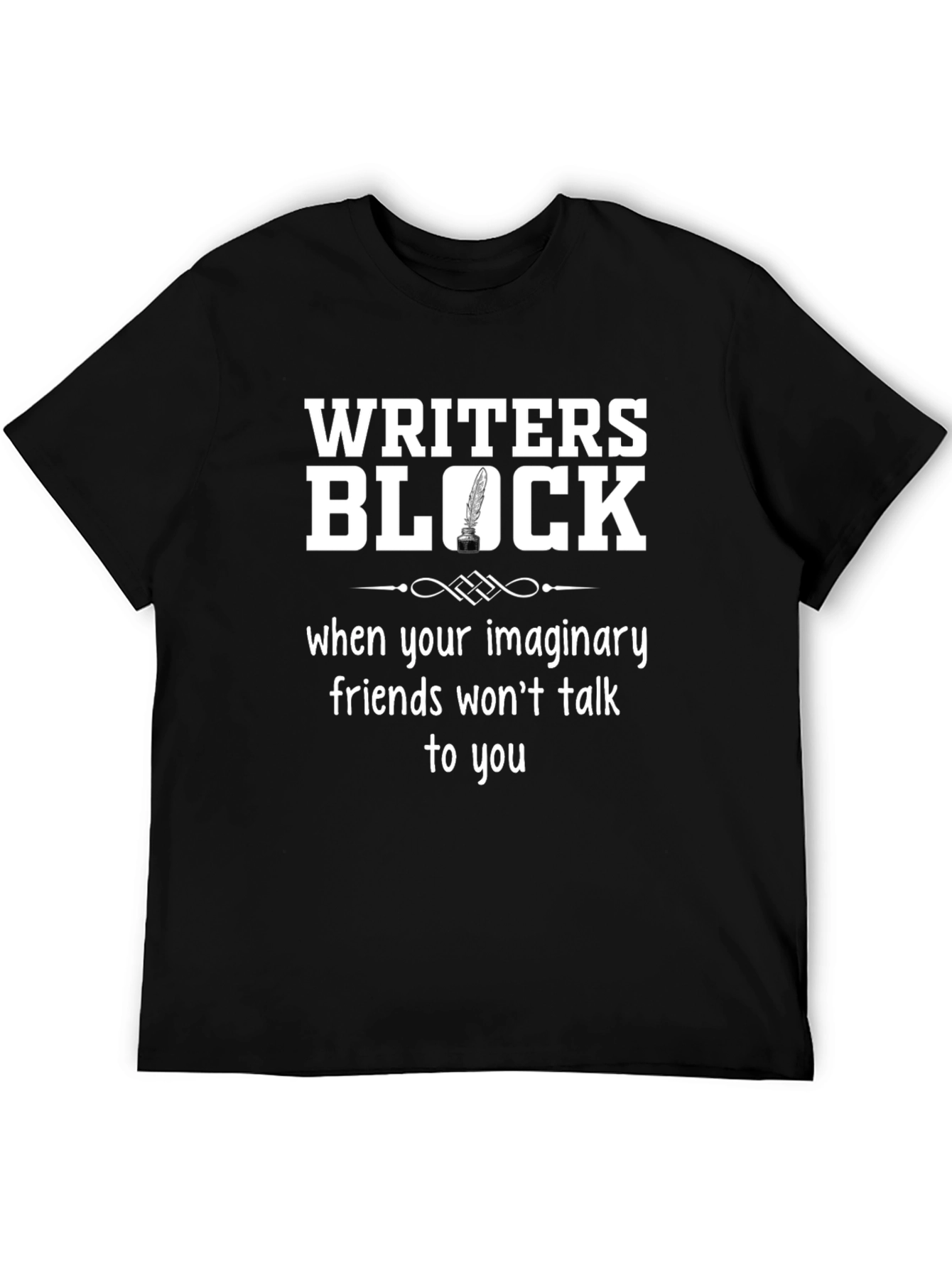 Writers Block T-Shirt - Imaginary Friends Novelty Tee