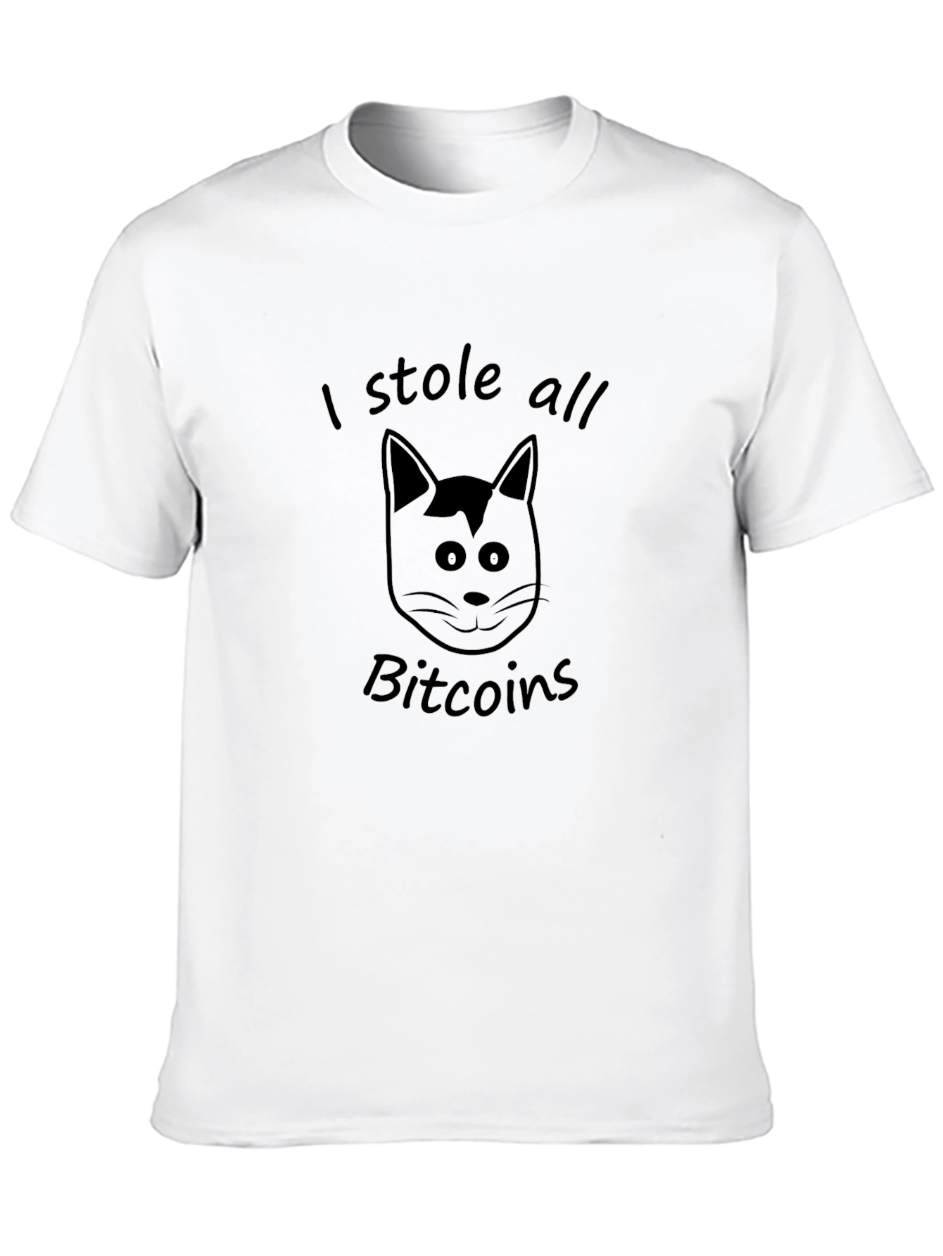 I Stole All Bitcoins Cat Graphic Tee