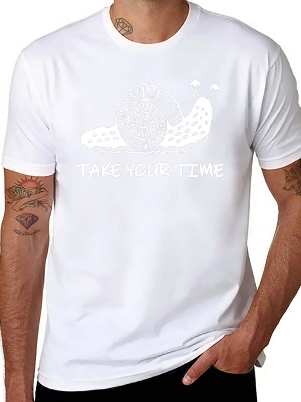 Take Your Time Snail Graphic Tee - Black