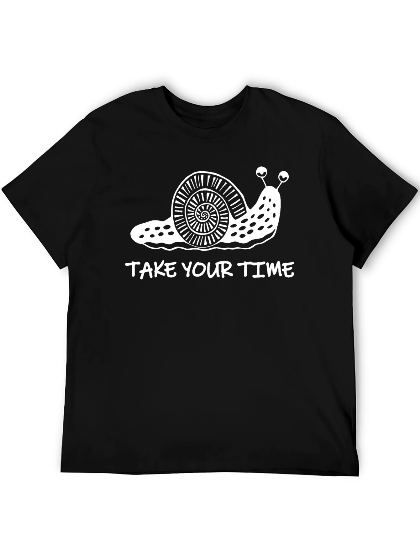 Take Your Time Snail Graphic Tee - Black