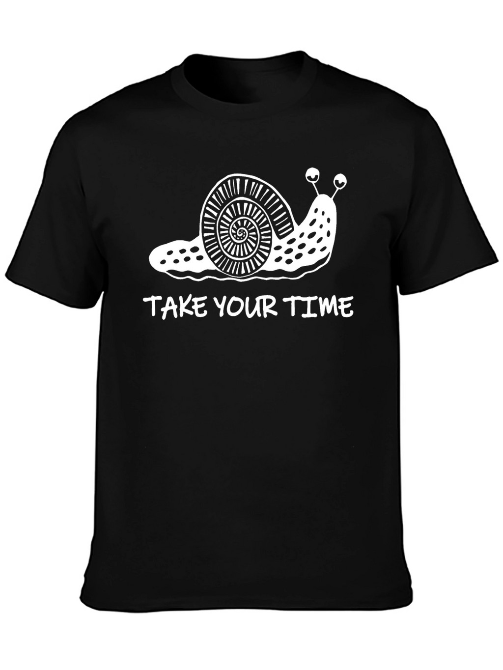 Take Your Time Snail Graphic Tee - Black
