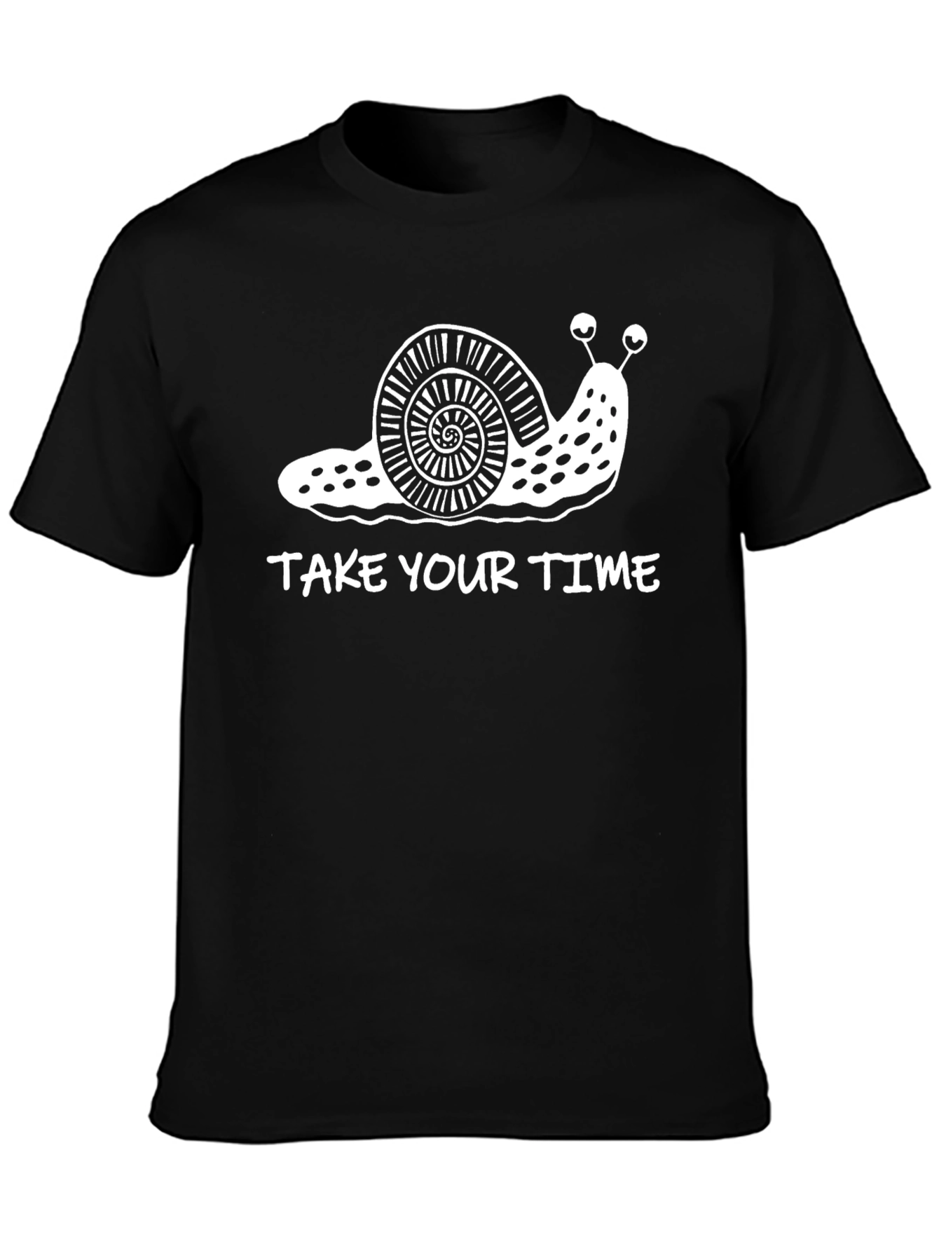 Take Your Time Snail Graphic Tee - Black