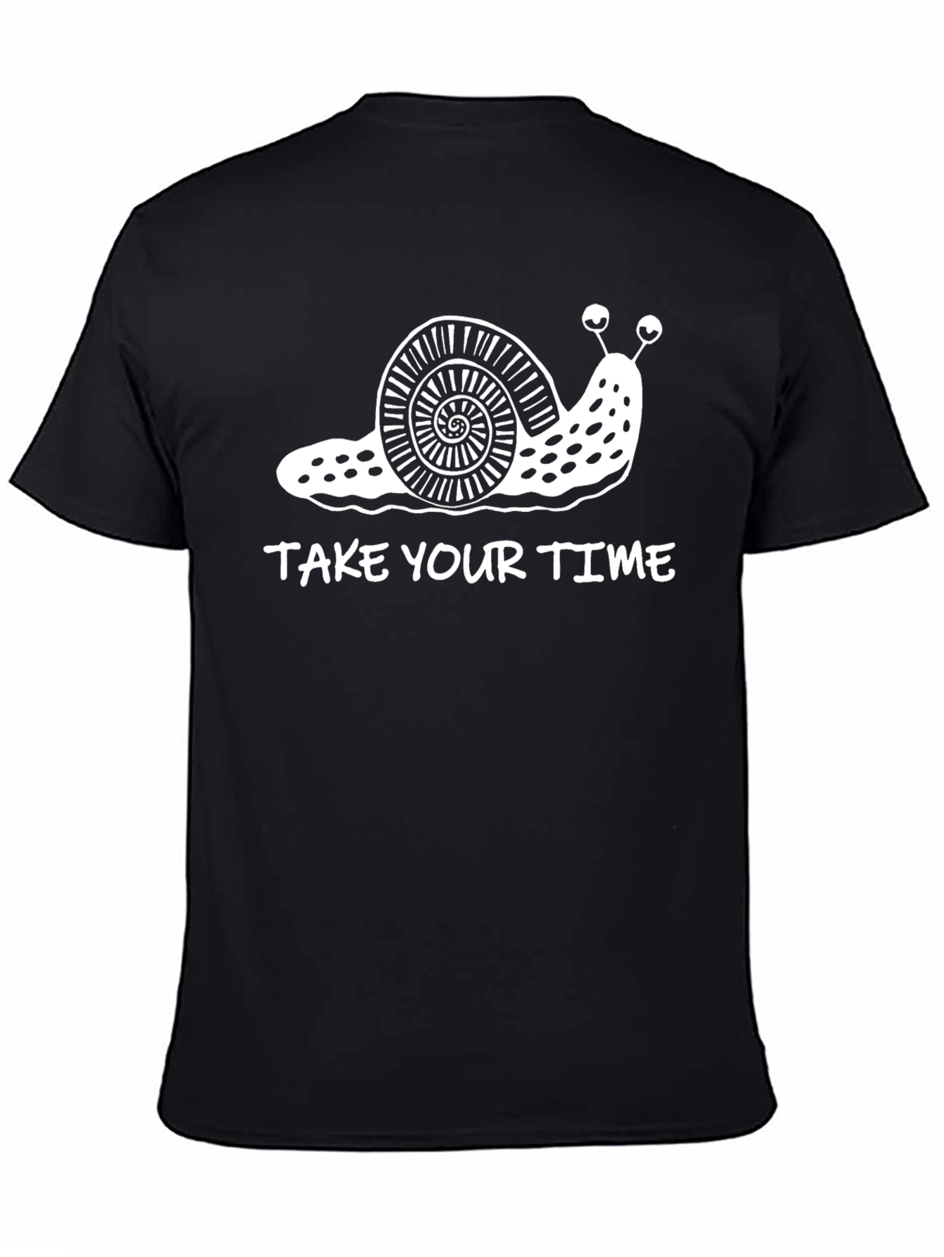 Take Your Time Snail Graphic Tee - Black