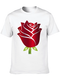 Bold Rose Graphic Black T-Shirt