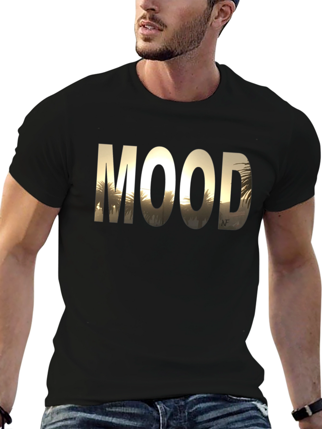 Mood Graphic Tee - Black Cotton T-Shirt