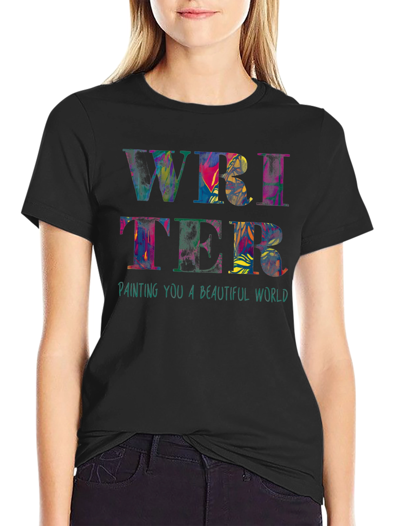Colorful Writer Graphic T-Shirt