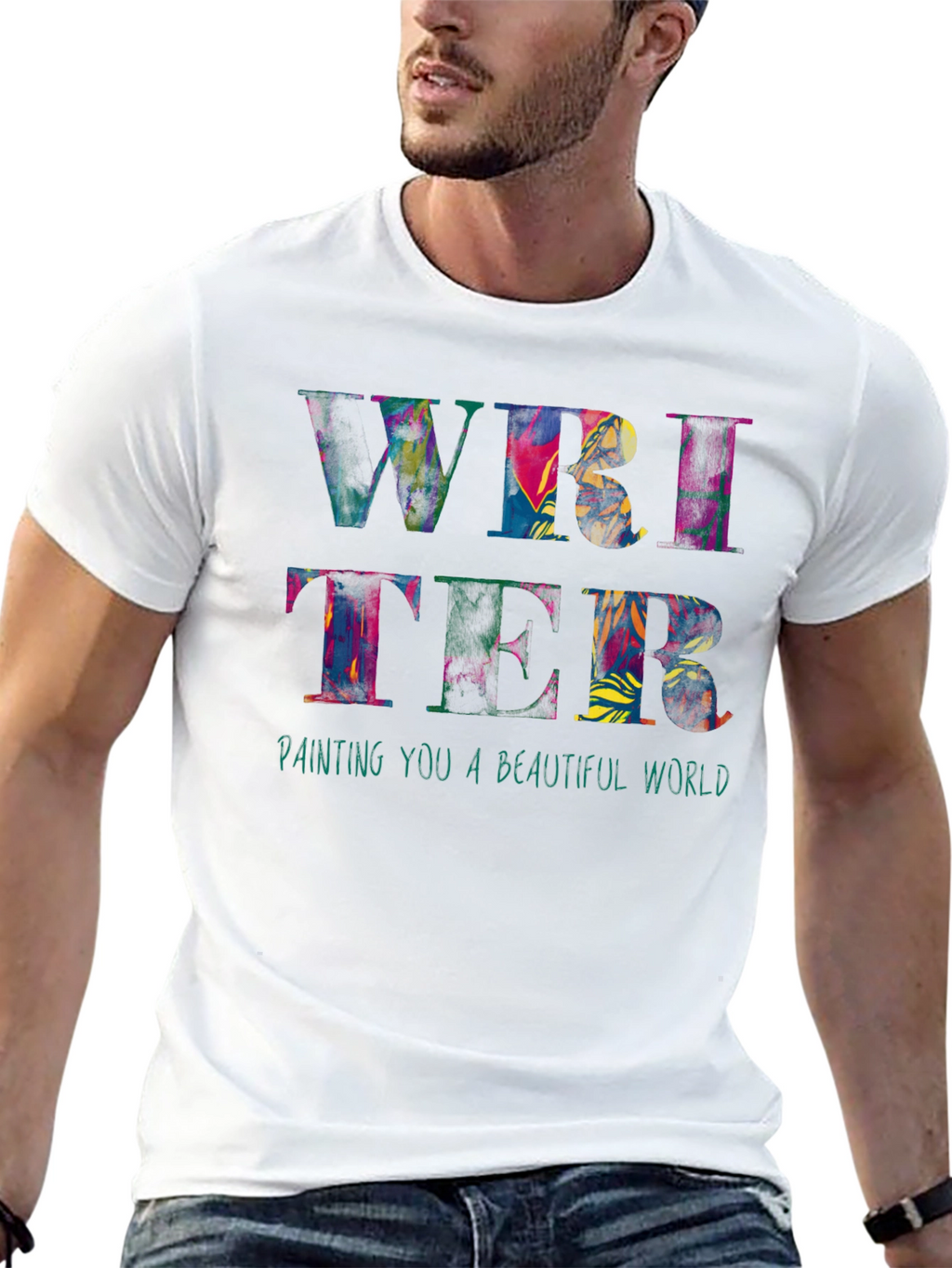Colorful Writer Graphic T-Shirt