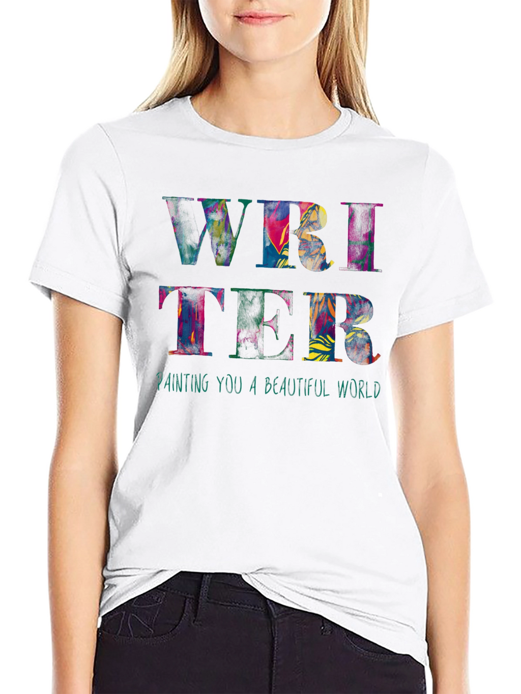 Colorful Writer Graphic T-Shirt