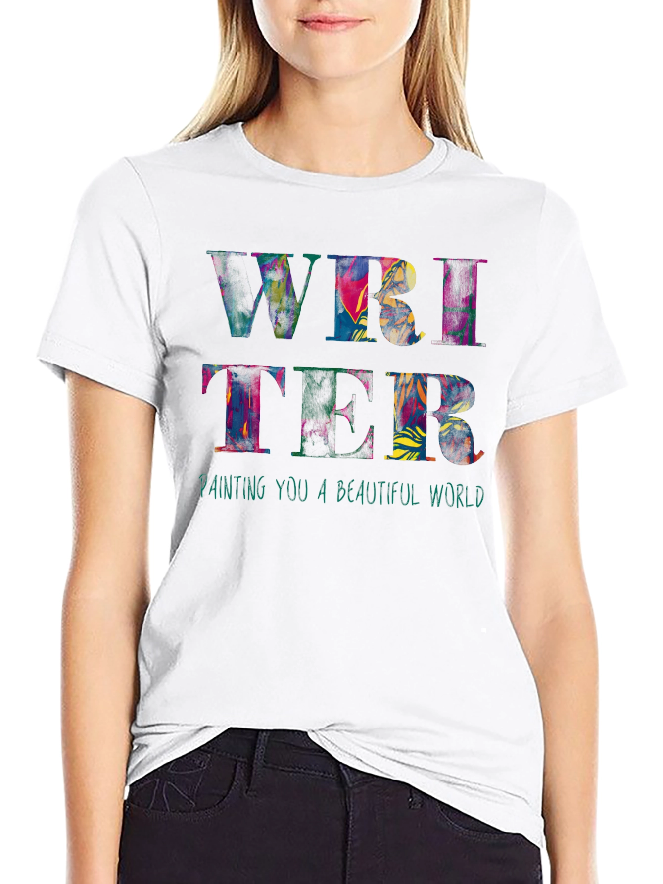 Colorful Writer Graphic T-Shirt