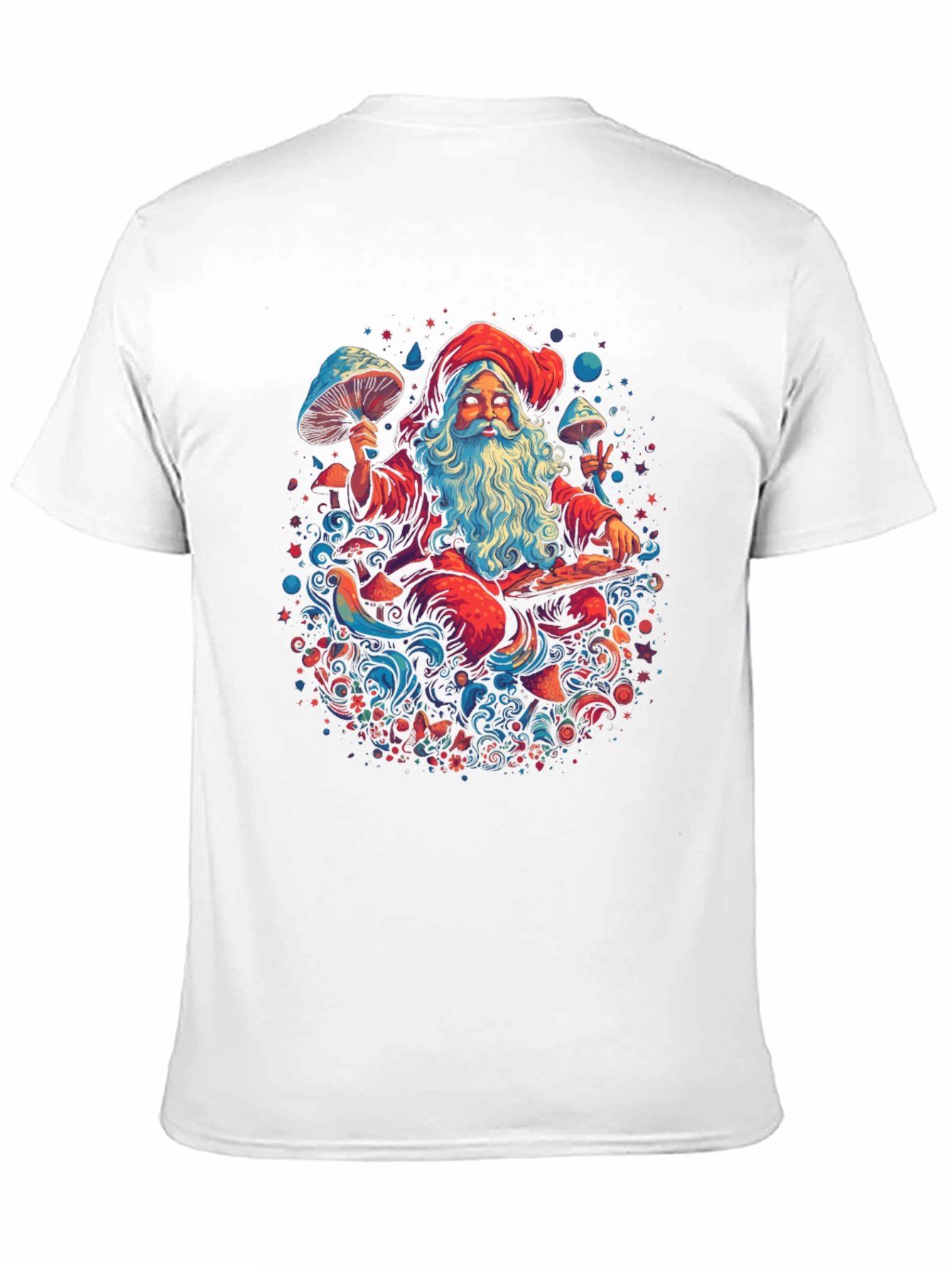 Psychedelic Santa T-Shirt - Festive & Fun