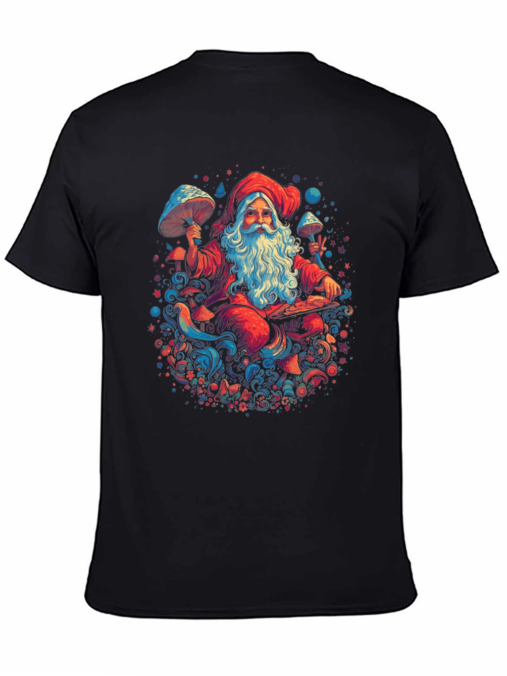 Psychedelic Santa T-Shirt - Festive & Fun