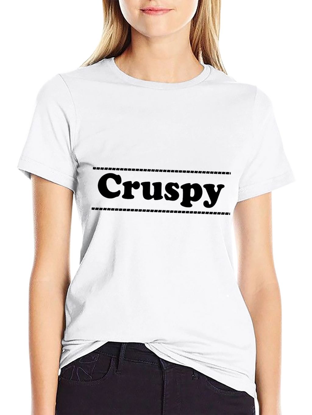 Crispy Black Graphic Tee - Unique Style