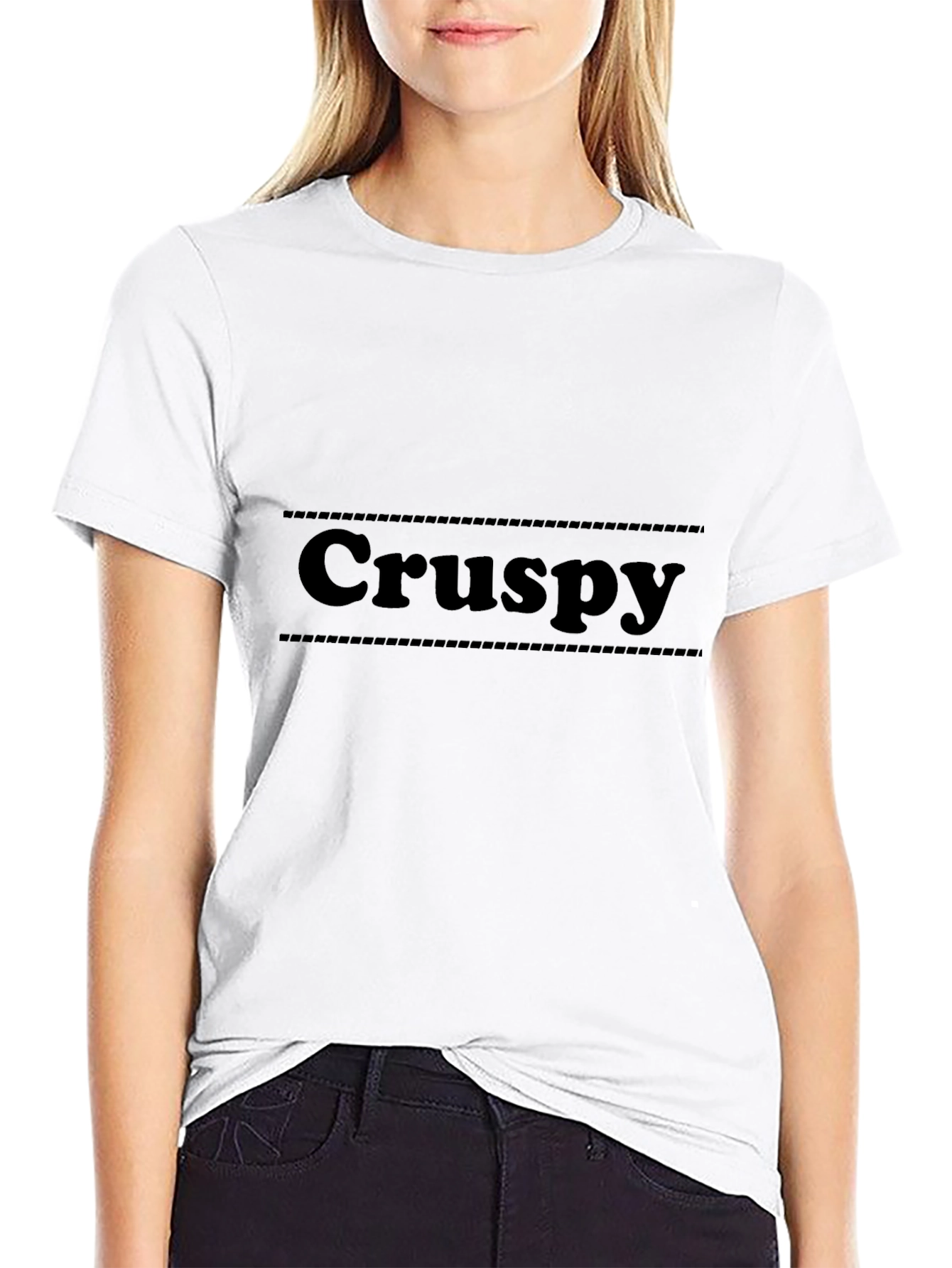 Crispy Black Graphic Tee - Unique Style