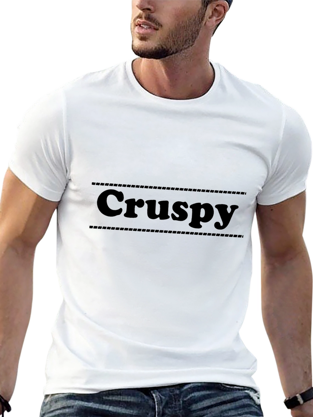Crispy Black Graphic Tee - Unique Style