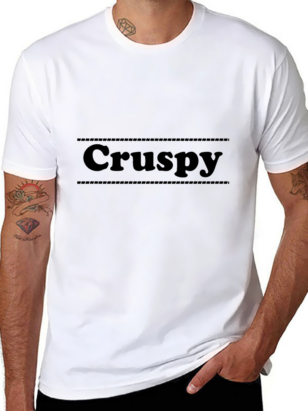 Crispy Black Graphic Tee - Unique Style