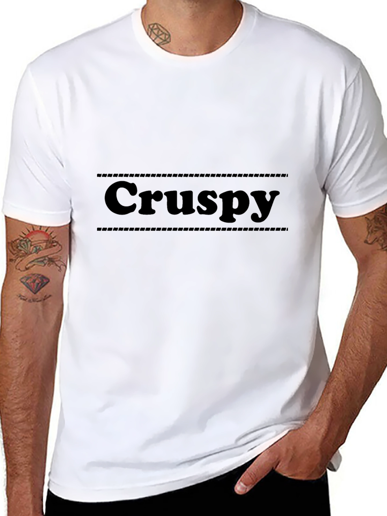 Crispy Black Graphic Tee - Unique Style