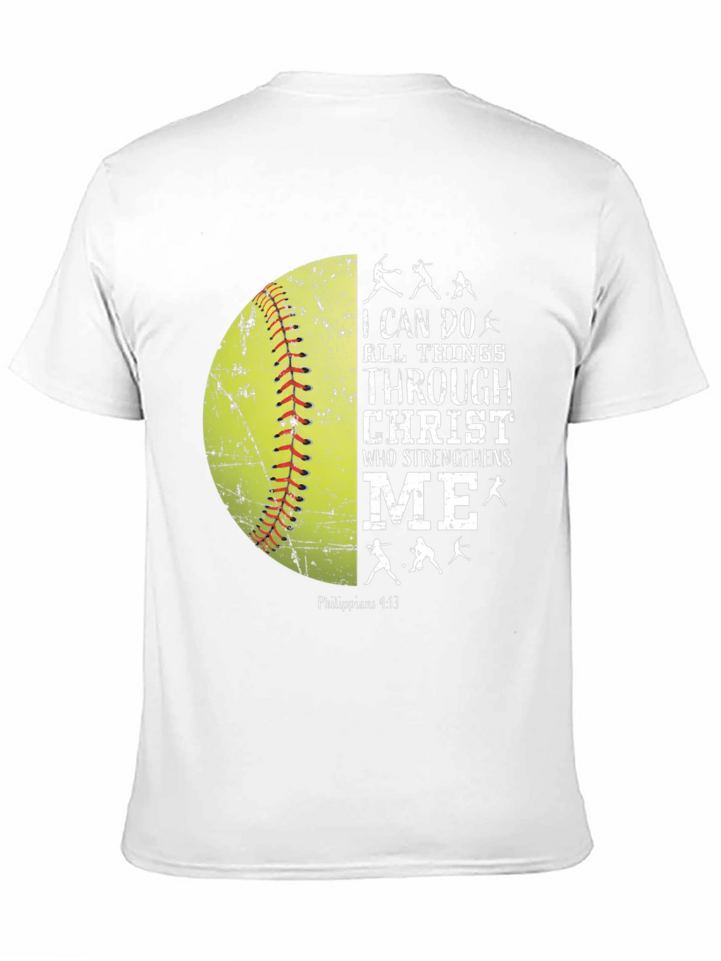 Christian Softball T-Shirt - I Can Do All Things