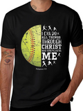 Christian Softball T-Shirt - I Can Do All Things